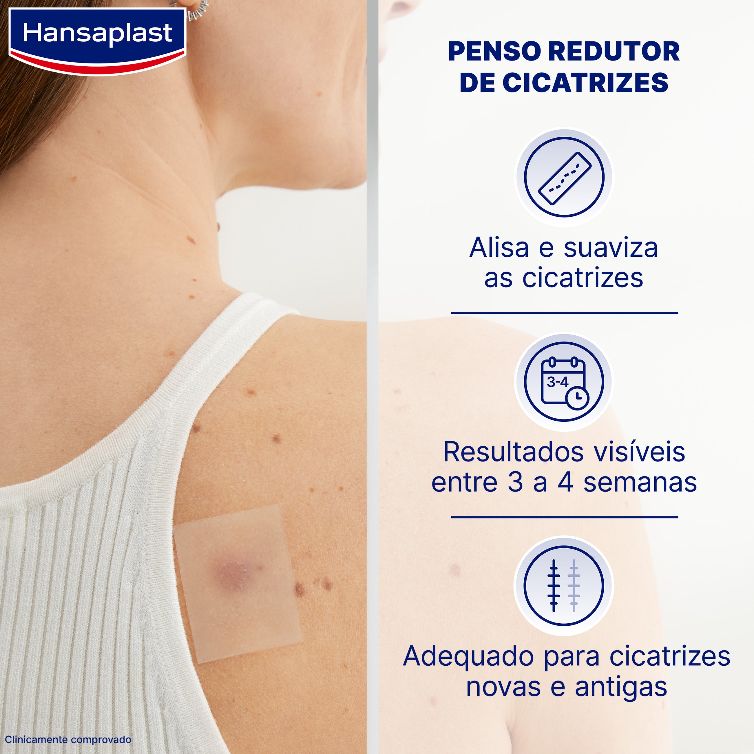 Hansaplast Pensos Redutores de Cicatrizes 21 unidades