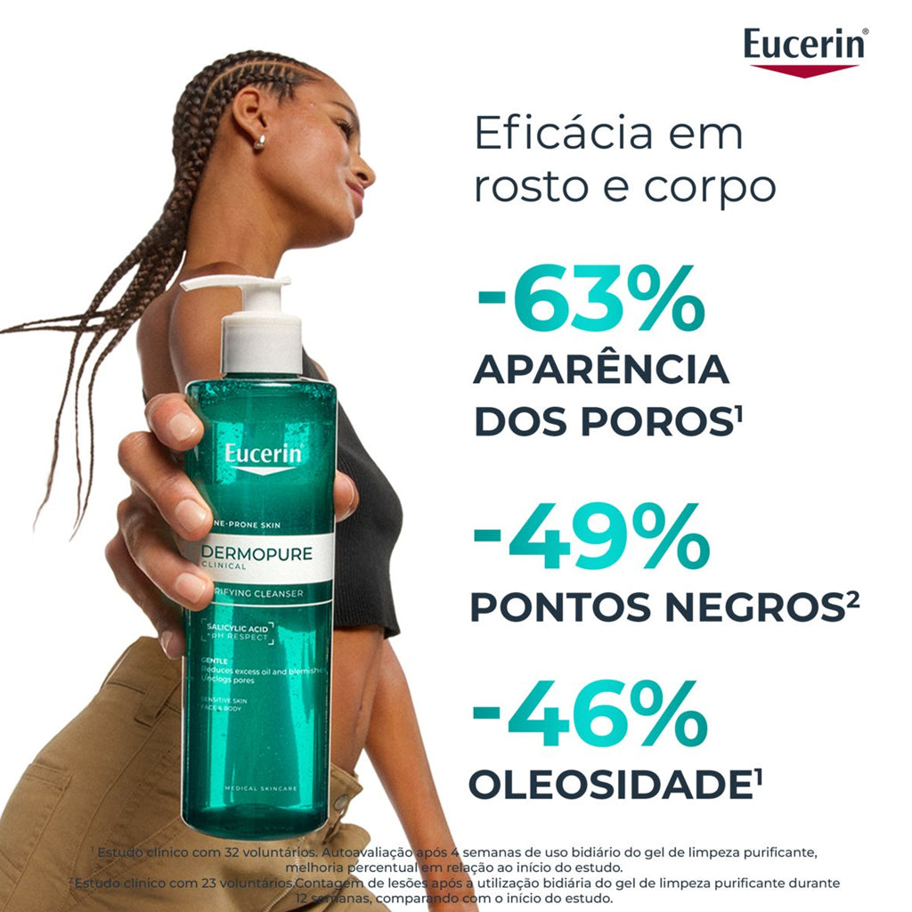 Eucerin DermoPure Clinical Gel de Limpeza Purificante 400ml