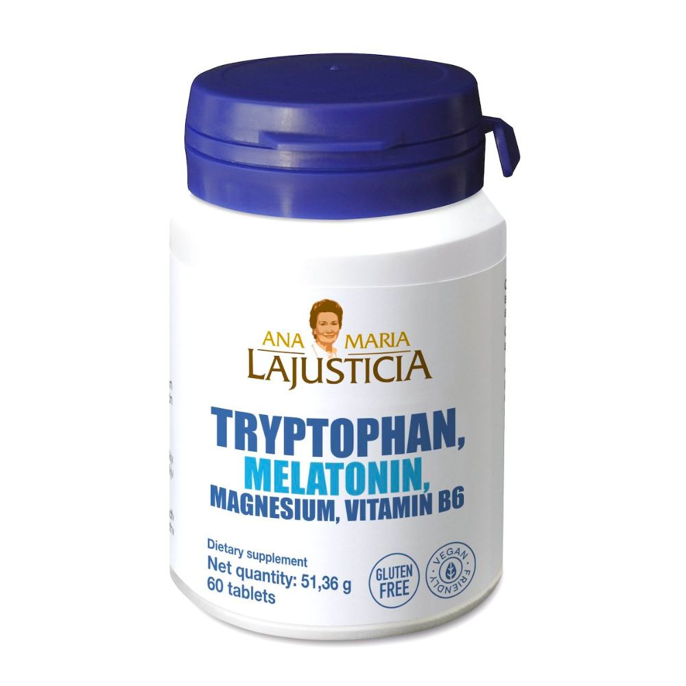 Ana Maria Lajusticia Triptofano com Melatonina, Magnésio e Vitamina B6 60 Cápsulas