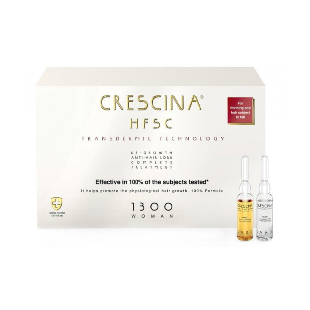 Crescina Transdermic HFSC Tratamento Completo 1300 Mulher 20 Ampolas 3.5 ml