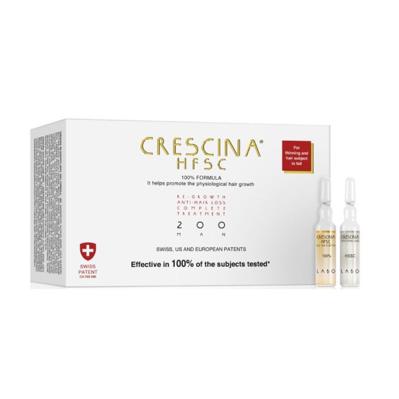 Crescina Transdermic HFSC Tratamento Completo 200 Homem 20 Ampolas 3.5 ml