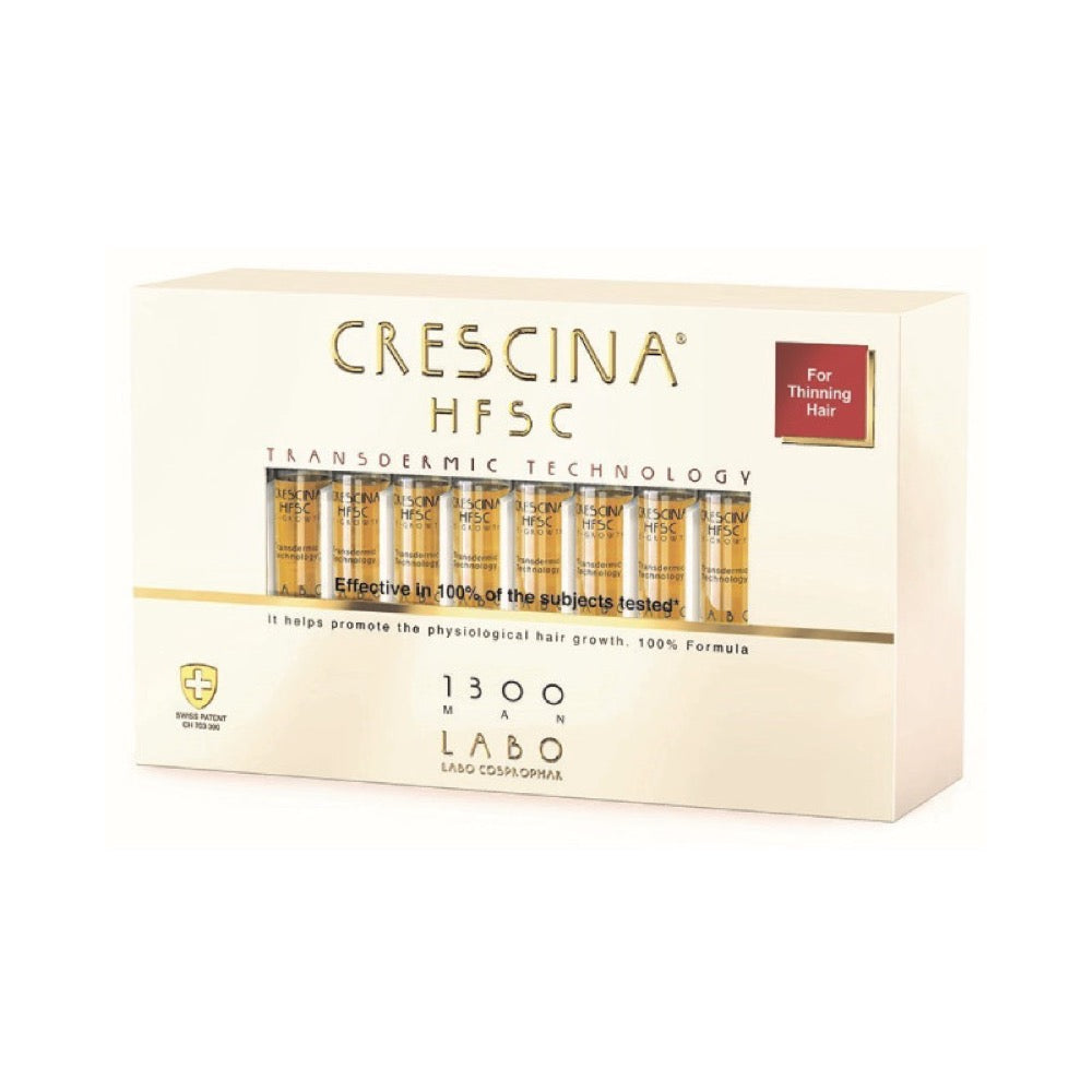 Crescina Transdermic HFSC Re-Growth 1300 Homem 20 Ampolas 3.5 ml