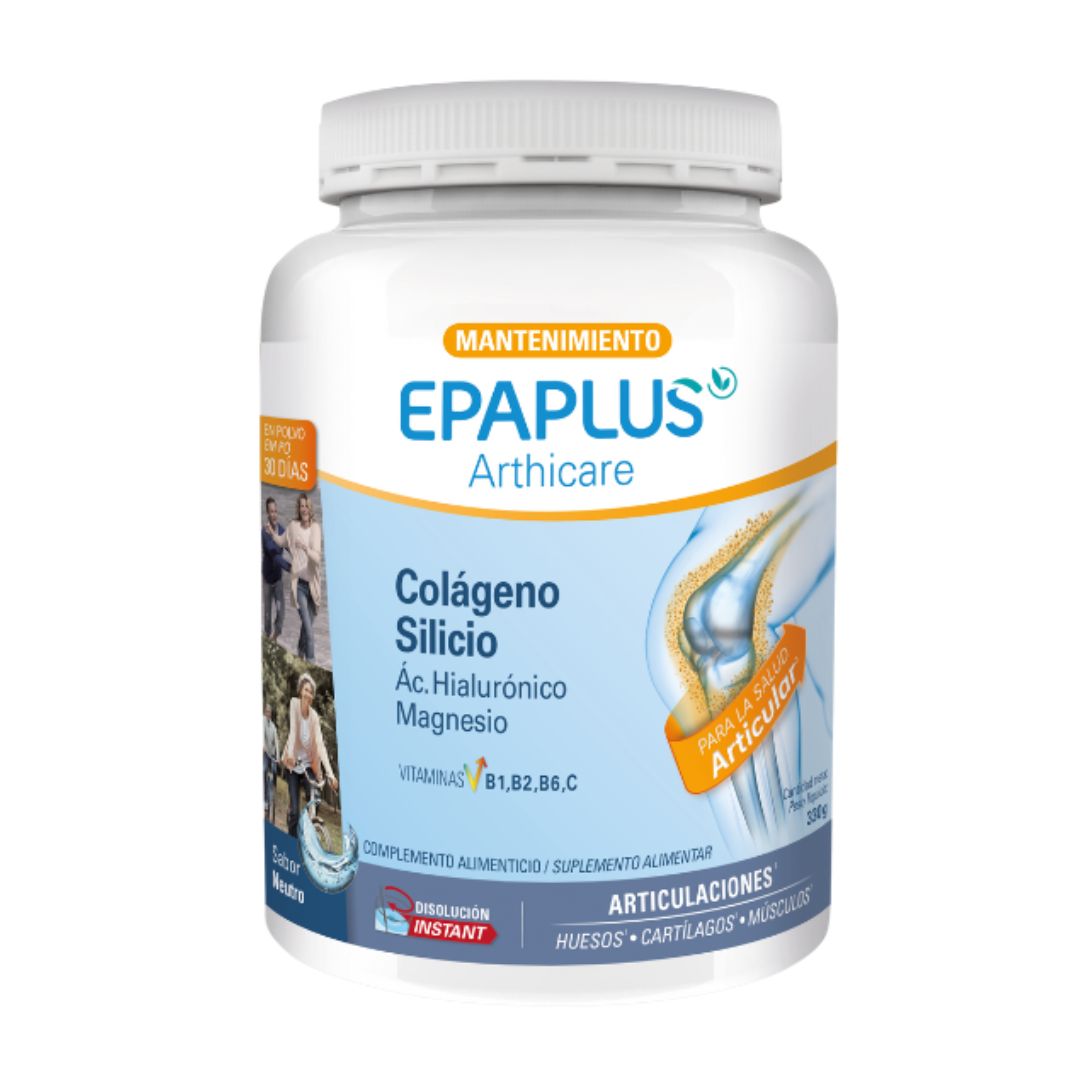 EPAPLUS Arthicare Colagénio + Silício + Hialurónico + Magnésio em Pó Neutro 334gr