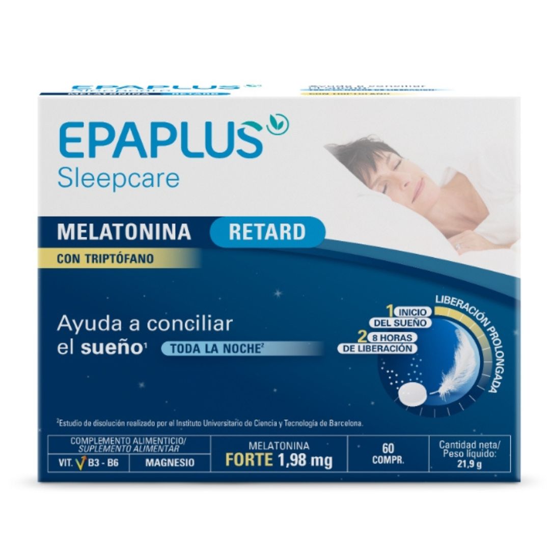 Epaplus Sleepcare Melatonina Retard + Triptofano 60 Cápsulas