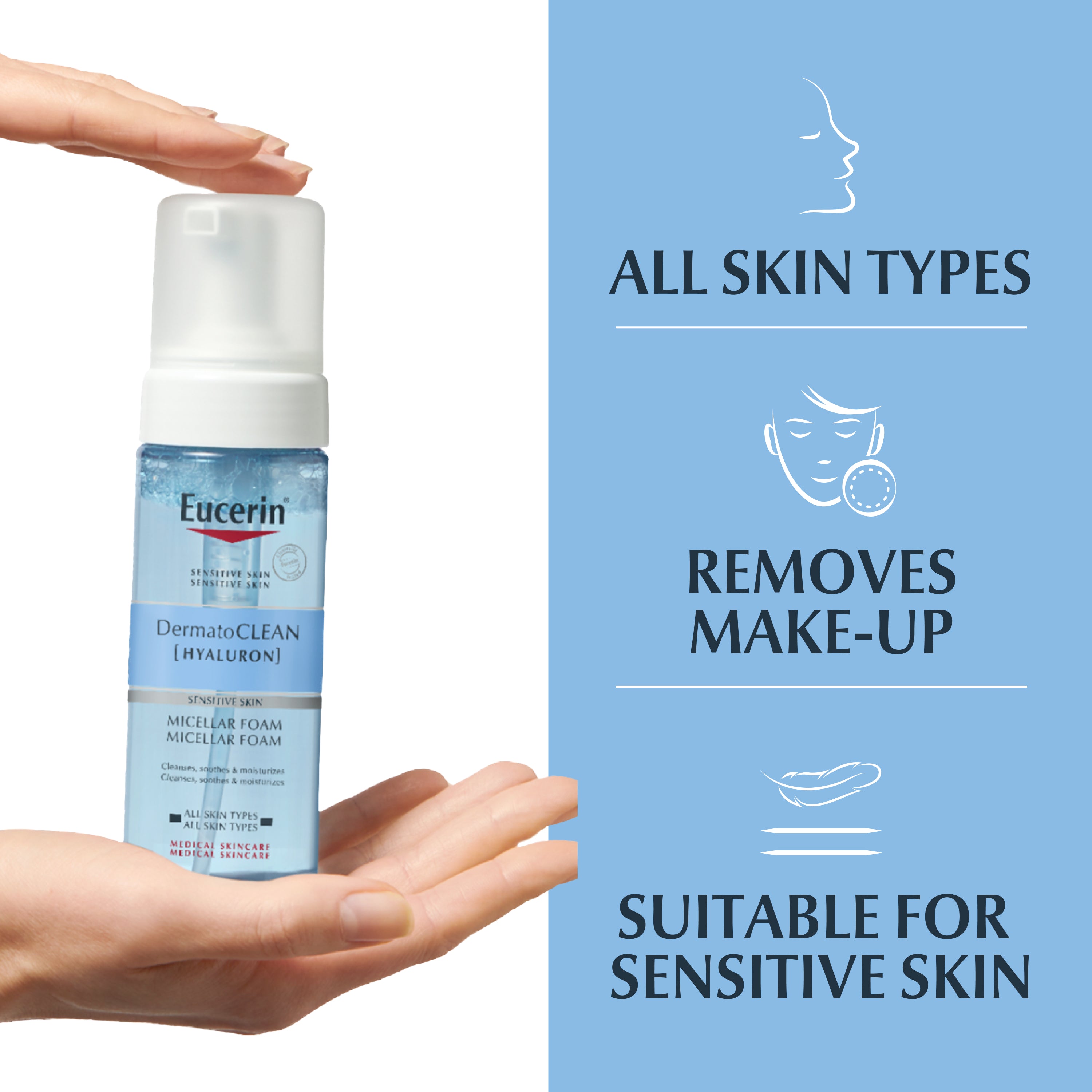 Eucerin DermatoCLEAN [HYALURON] Espuma Micelar 150 ml