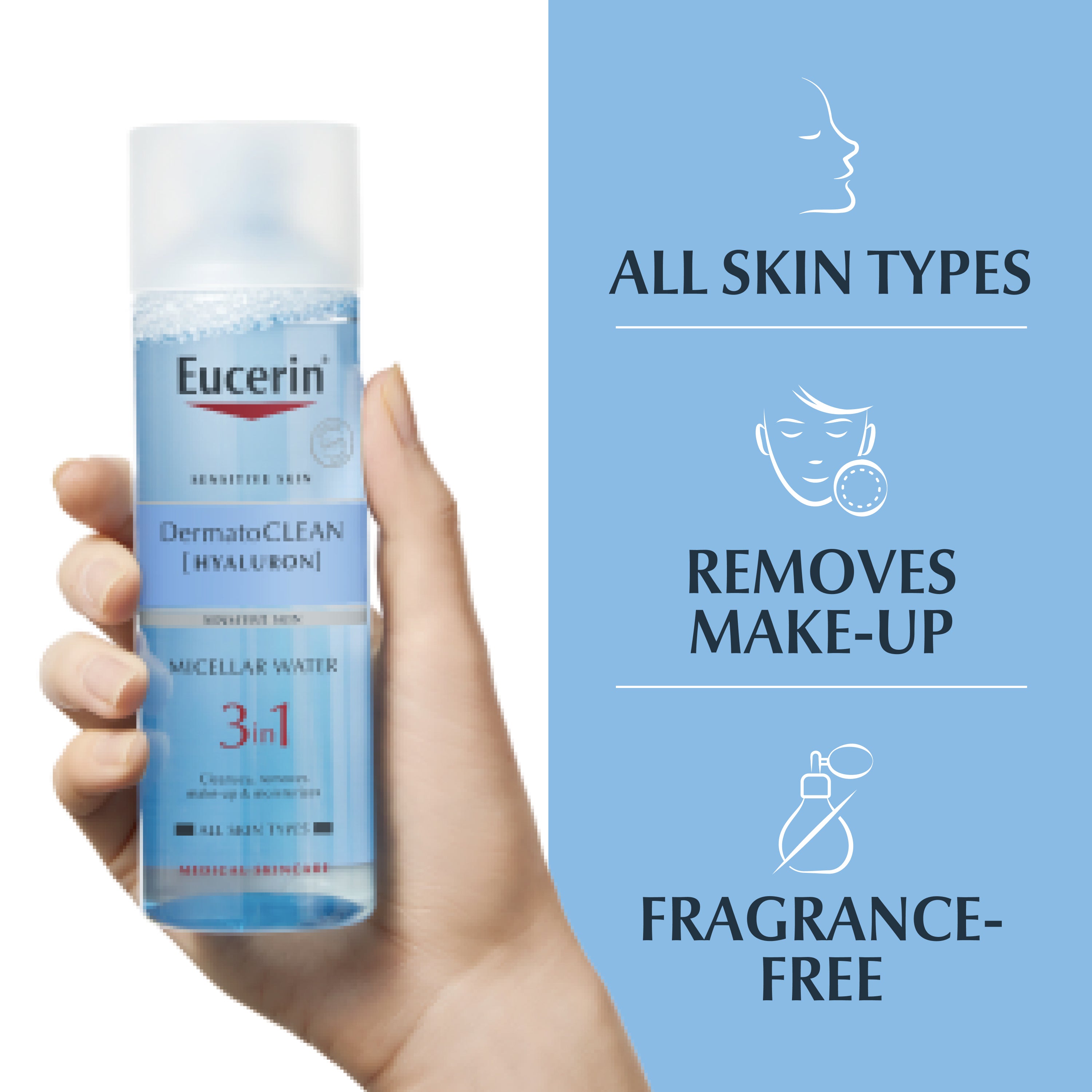 يوسيرين ديرماتوكلين 3 في 1 محلول تنظيف ميسيلار 200 مل