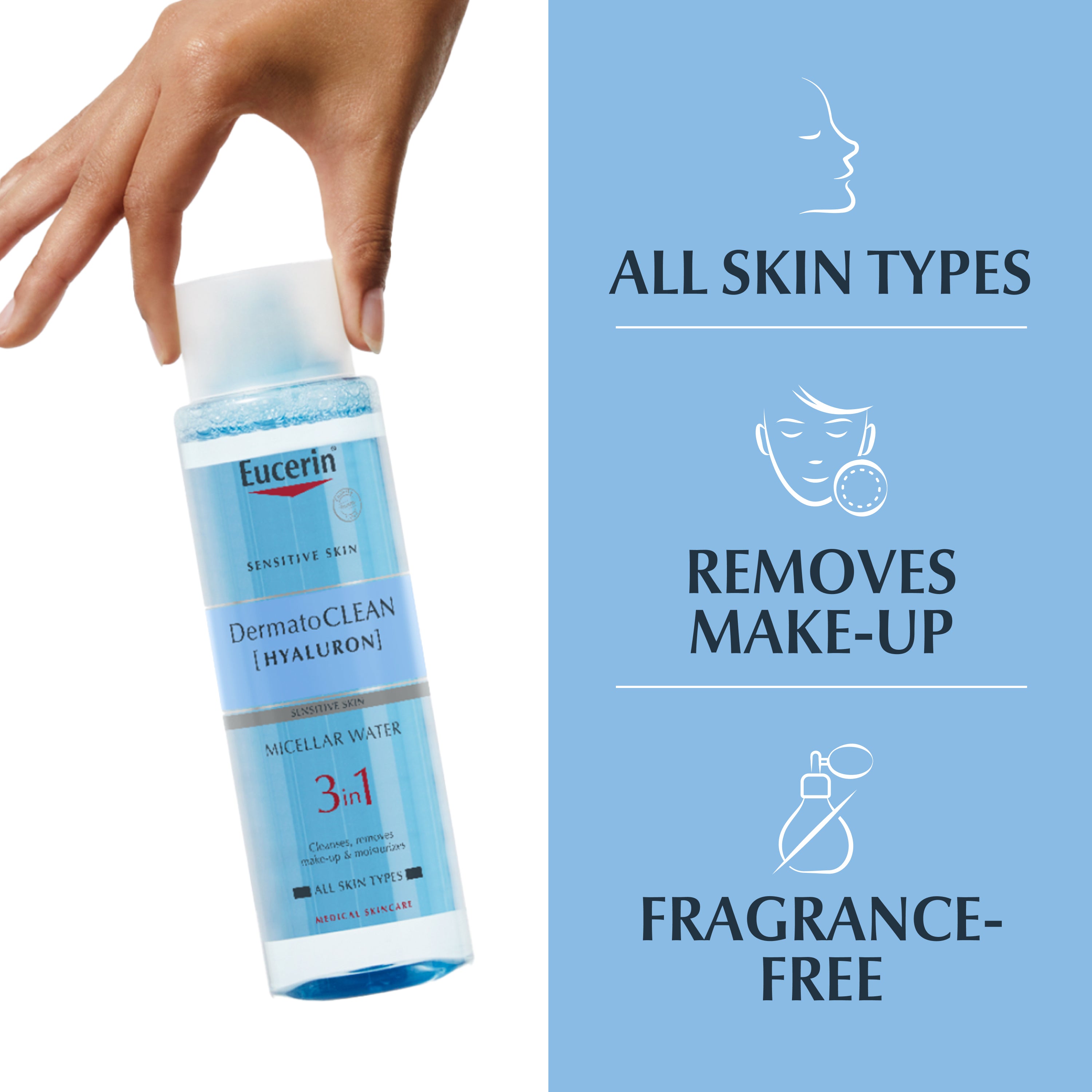 Eucerin DermatoCLEAN Solução de Limpeza Micelar 3 em 1 400ml