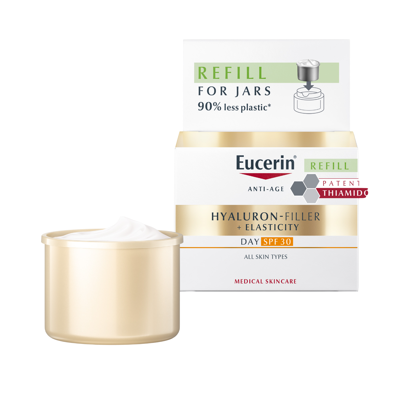 Eucerin Hyaluron-Filler + Elasticity Creme de Dia FPS 30 Recarga 50 ml