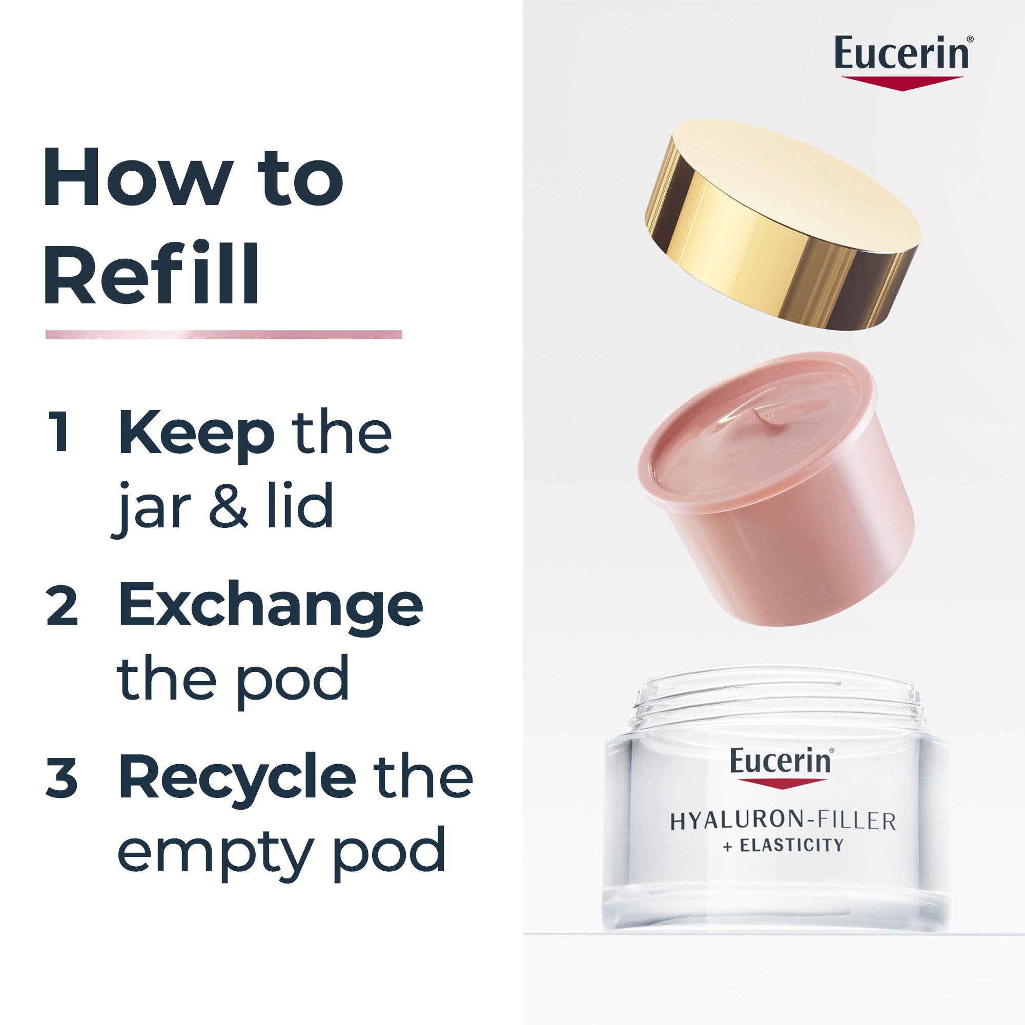 Eucerin Hyaluron-Filler + Elasticity Day Rose FPS 30 Recarga 50 ml