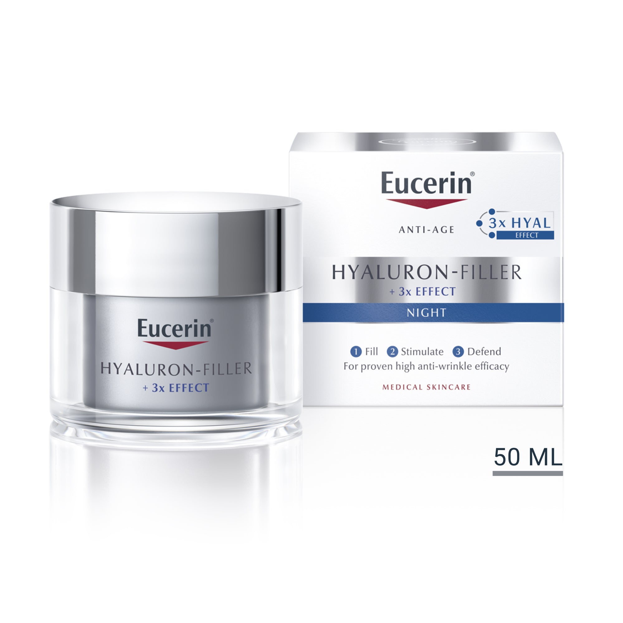 Eucerin Hyaluron-Filler 3x Effect Creme de Noite 20 ml