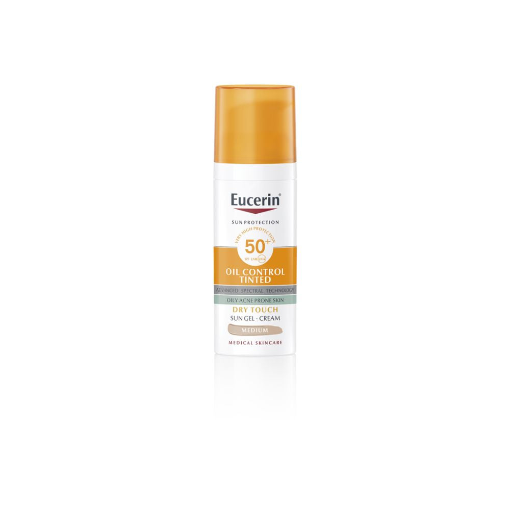 Eucerin Sun Oil Control Gel-Creme Toque Seco Tom Médio FPS 50+ 50ml