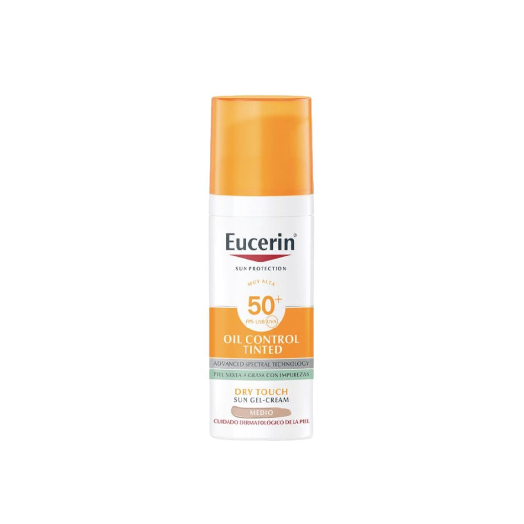 Eucerin Sun Oil Control Gel-Creme Toque Seco Tom Médio FPS 50+ 50ml