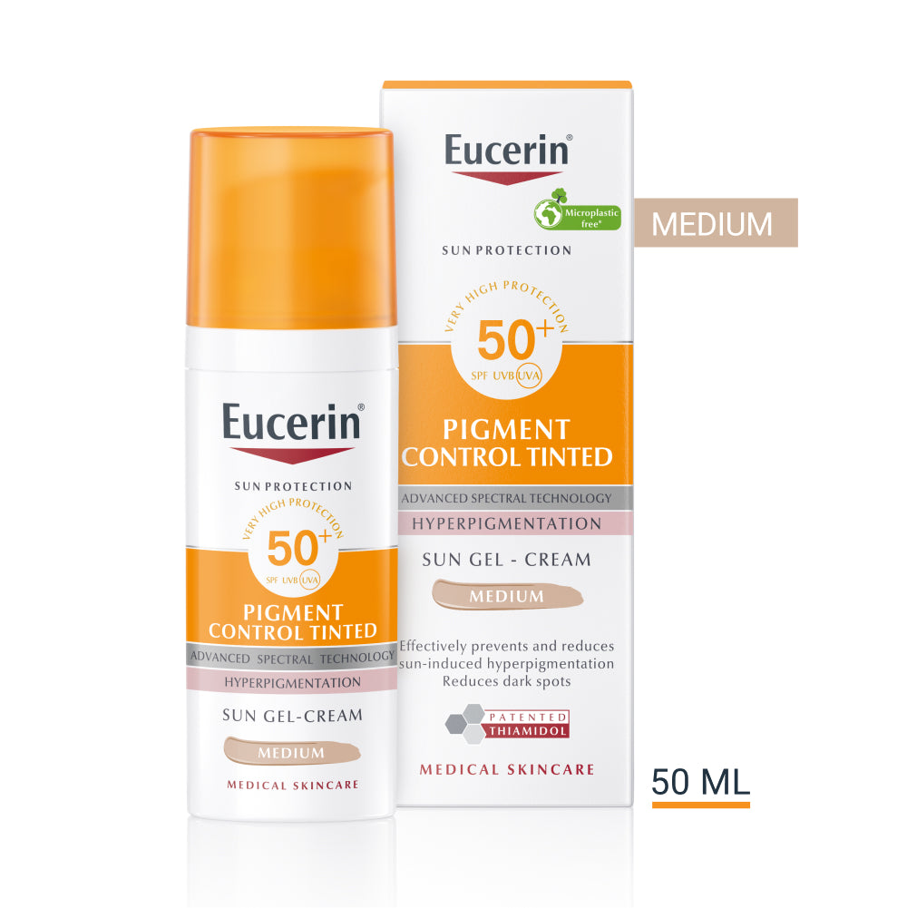 Eucerin Sun Pigment Control Gel-Creme Tom Médio FPS 50+ 50 ml