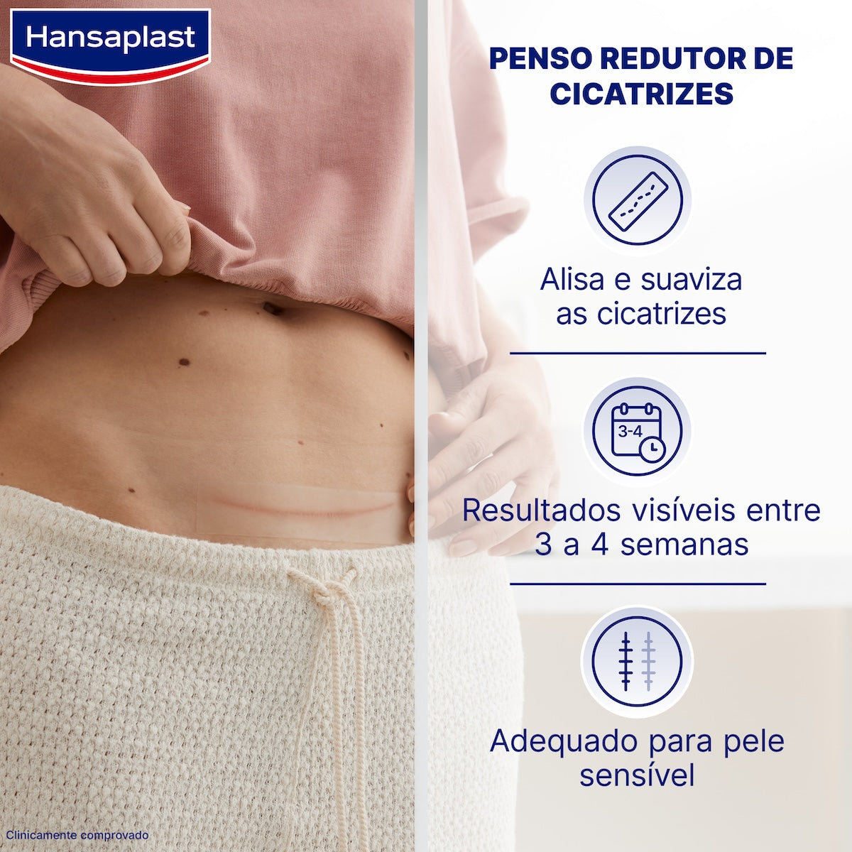 Hansaplast Pensos Redutores de Cicatrizes XL 21 unidades