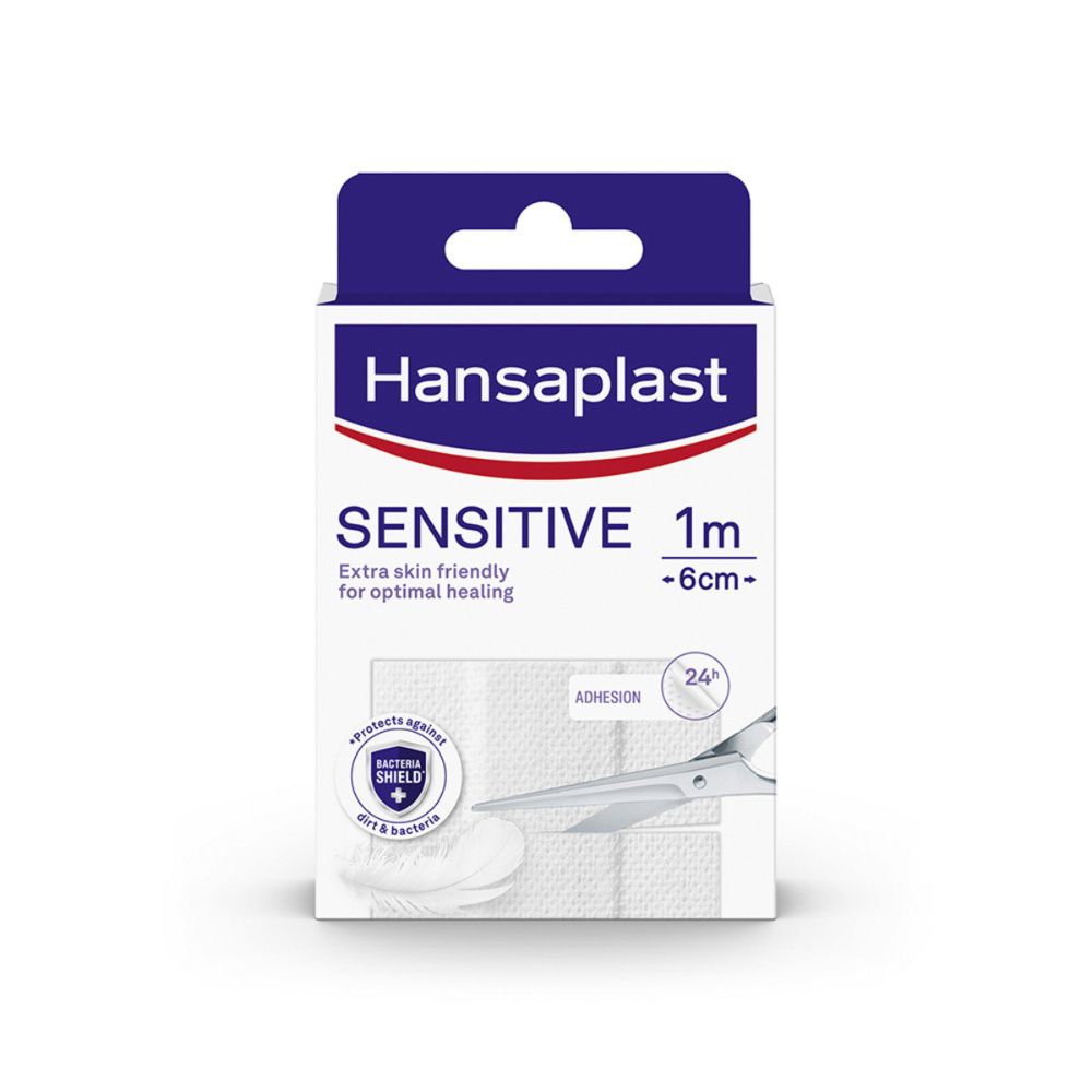 Hansaplast Sensitive Banda 1 m x 6 cm
