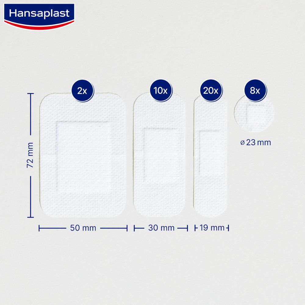 Hansaplast Sensitive 4 Size Hypoallergenic Pads 40 pcs