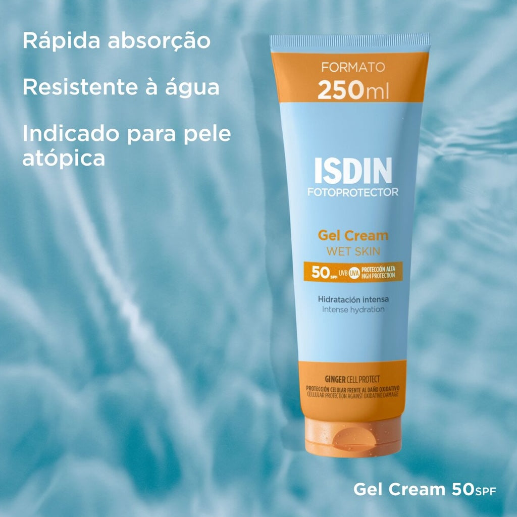 Isdin Fotoprotector Gel Creme SPF 50 250 ml - Protetor Solar Hidratação Intensa