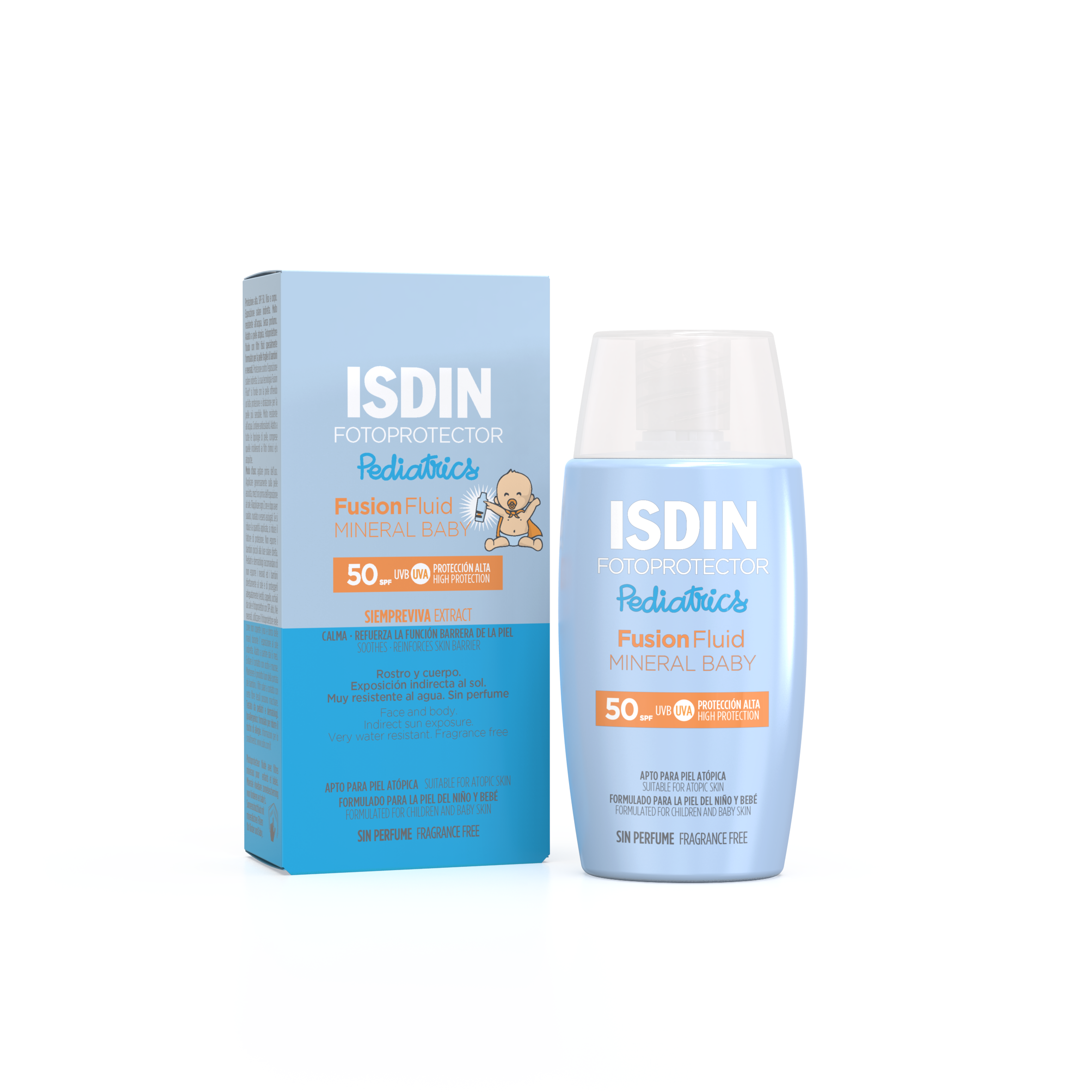 Isdin Pediatrics Fusion Fluid Mineral Baby SPF50+ 50 ml - Protetor Solar para Bebés