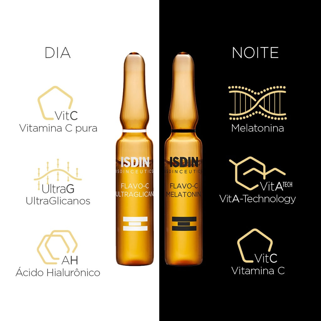 Isdinceutics Flavo-C Day & Night Ampolas Antioxidantes 10+10 ml