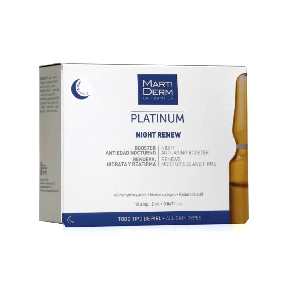 MartiDerm Platinum Night Renew 10 Ampolas