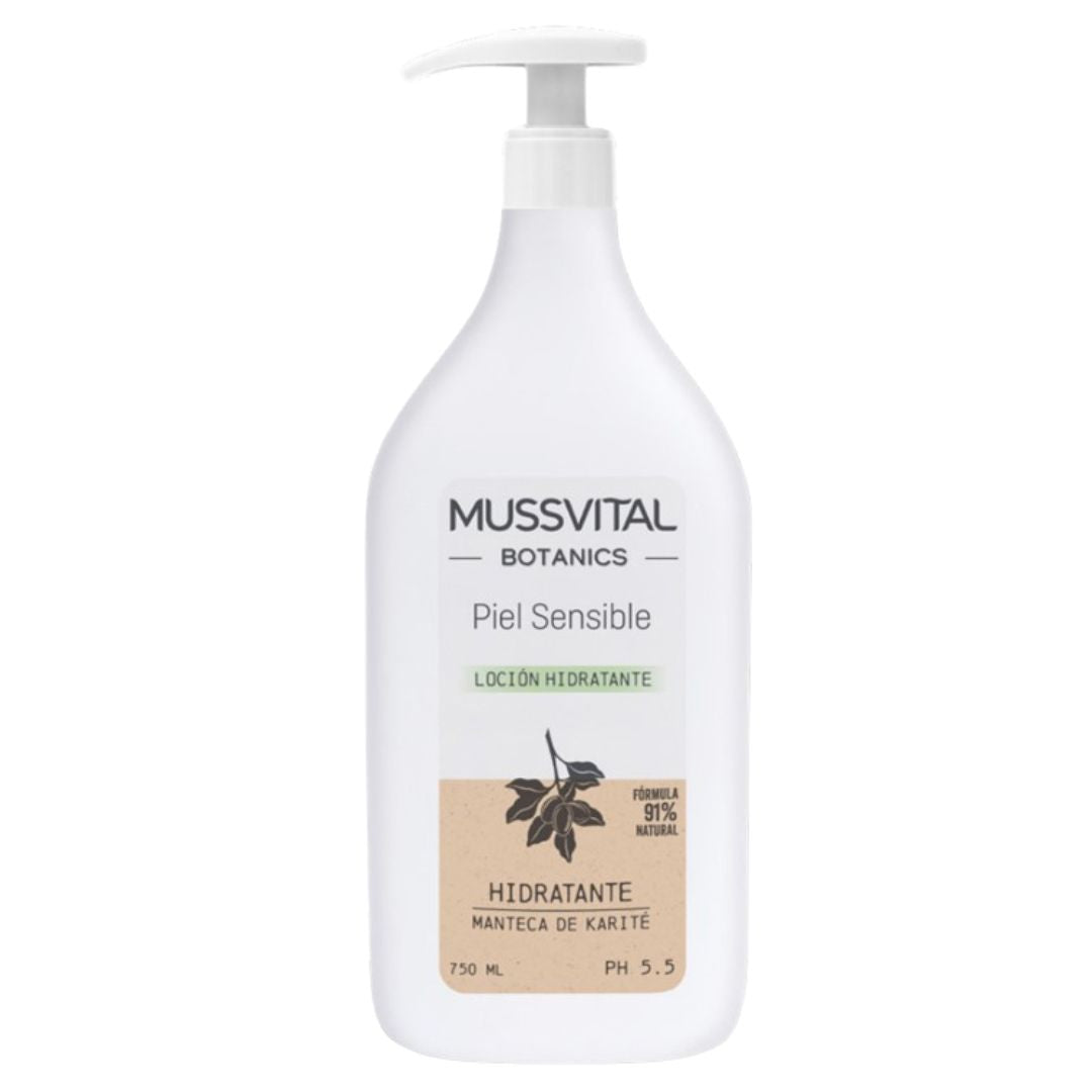 Mussvital Botanics Loção Corporal Hidratante Pele Sensível 750ml