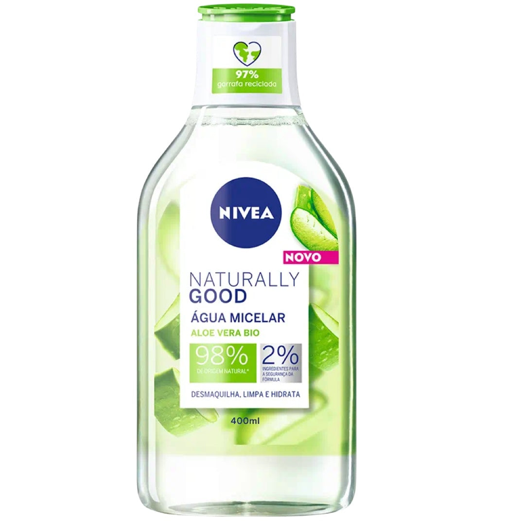 Nivea Água Micelar Naturally Good Aloe Vera Bio 400 ml