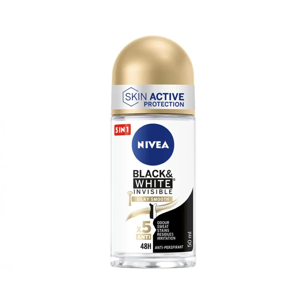 Nivea Black & White Invisible Silky Smooth Roll-On 50ml