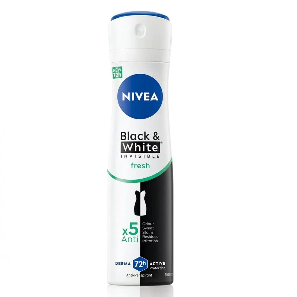 Nivea Desodorizante Black & White Invisible Active Spray 150 ml