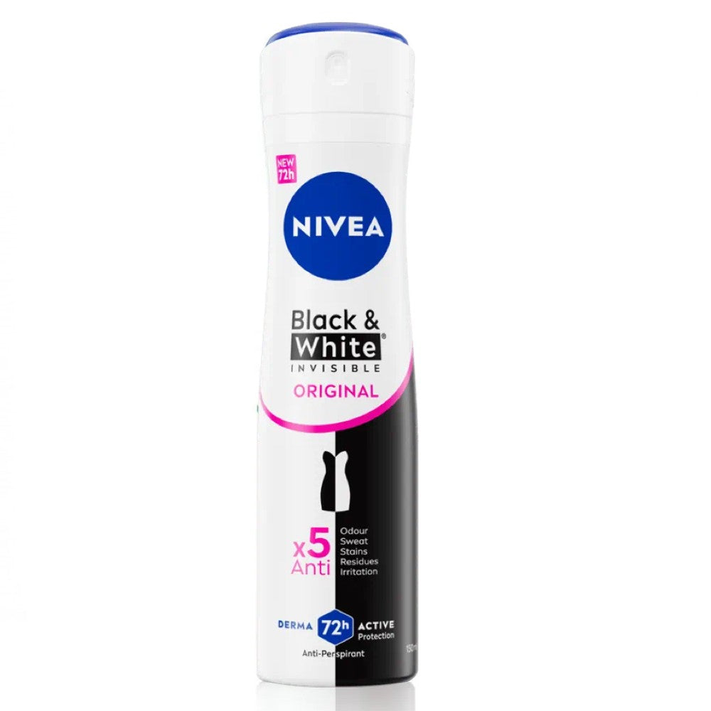 Nivea Desodorizante Black & White Invisible Original Spray 150 ml