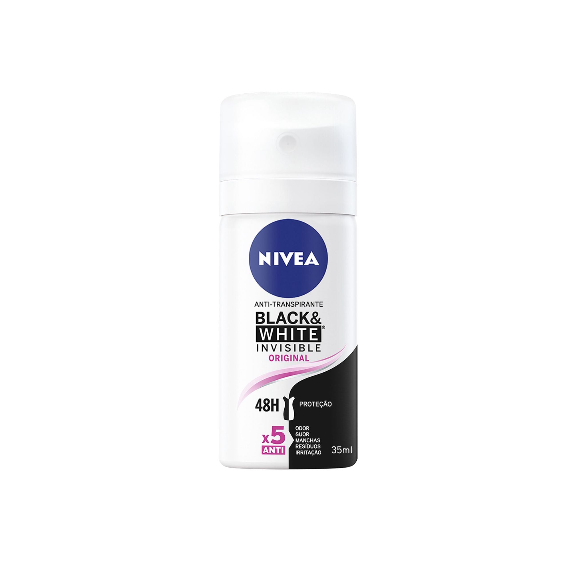 Nivea Desodorizante Black & White Invisible Original Spray Mini 35 ml