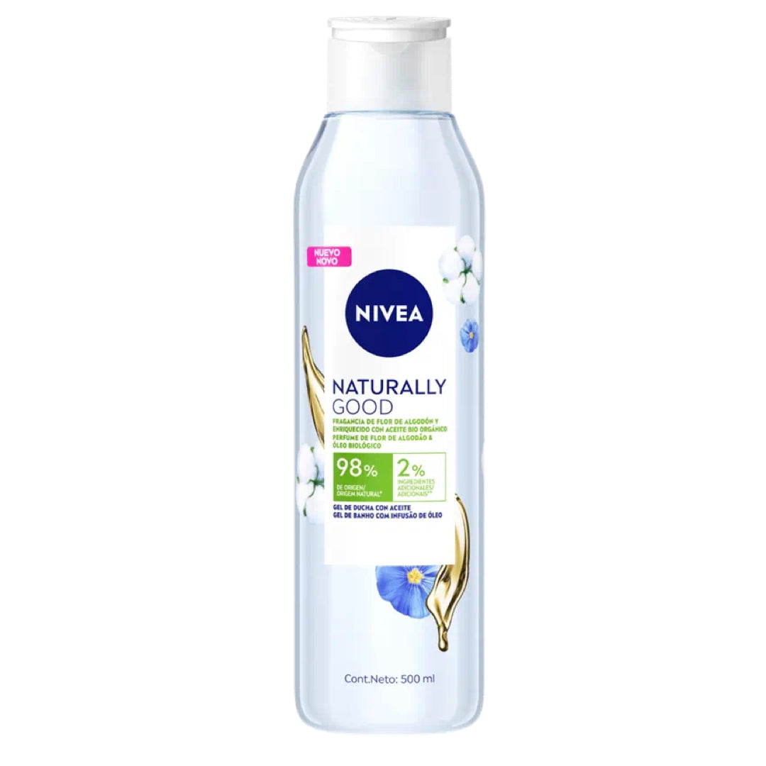 Nivea Gel De Banho Naturally Good Flor De Algodão 500 ml