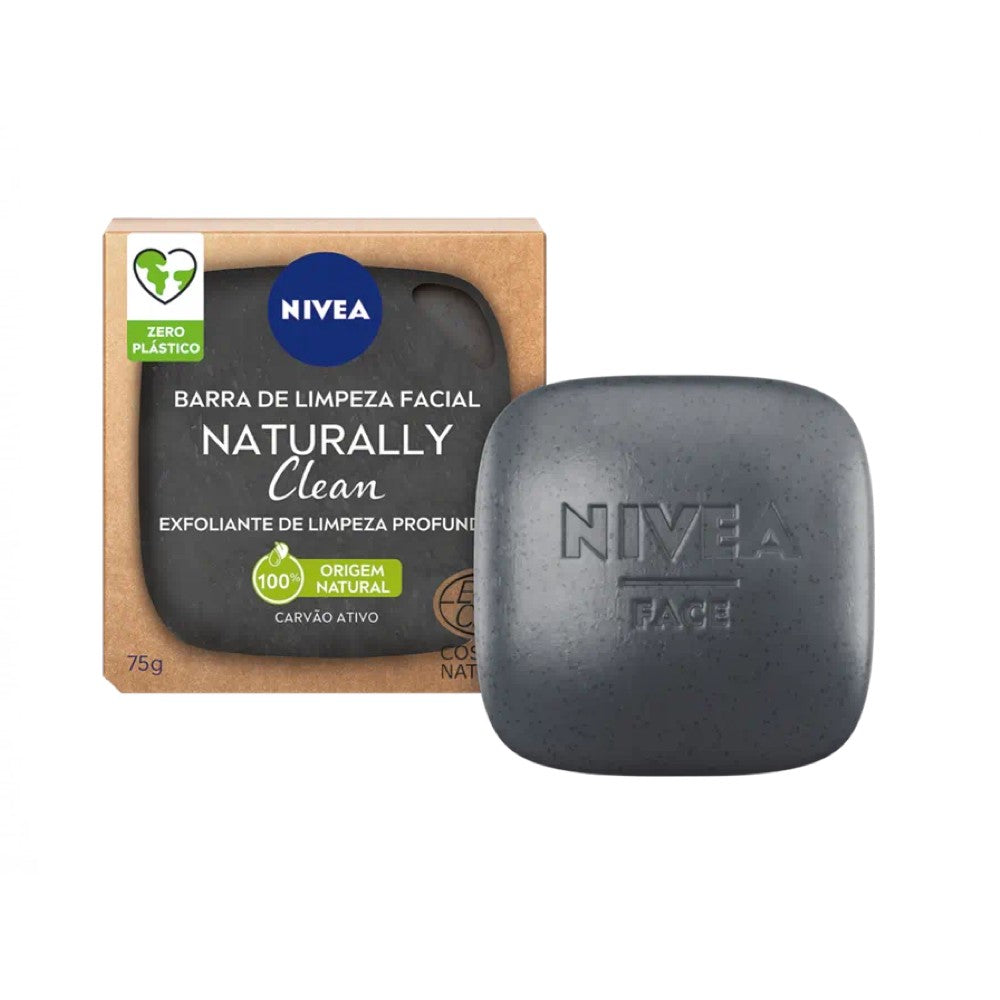 Nivea Naturally Clean Barra de Limpeza Exfoliante 75 g