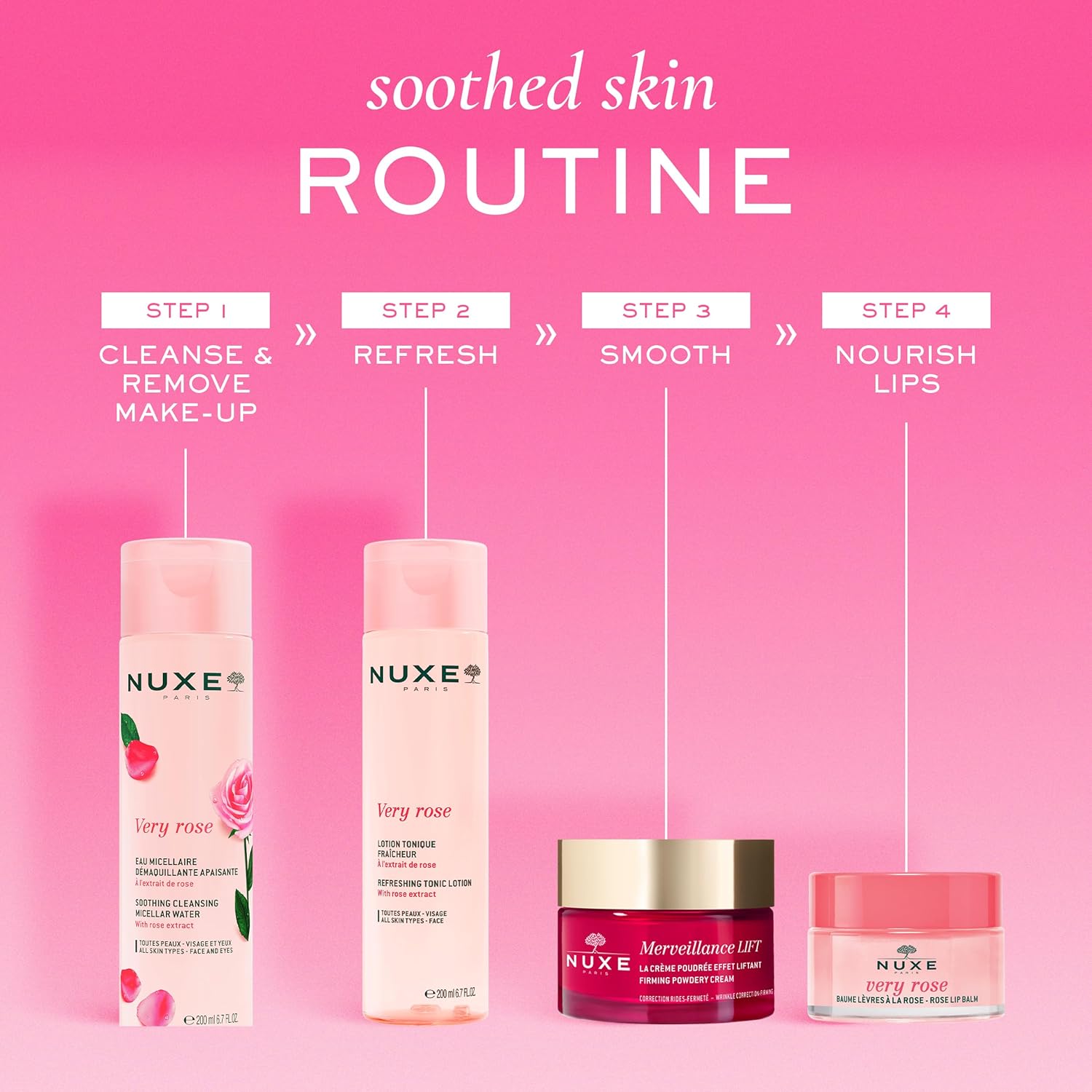 ماء ميسيلار مهدئ ومنظف برائحة الورد من نوكس، 200 مل