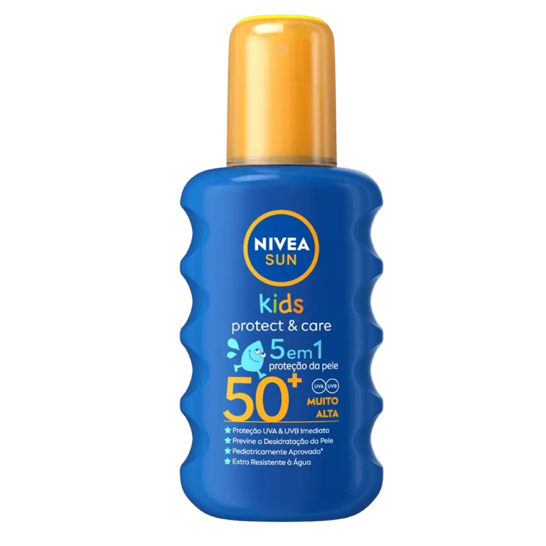 Nivea Sun Spray Kids Protect & Care FP50+ com Cor 200 ml