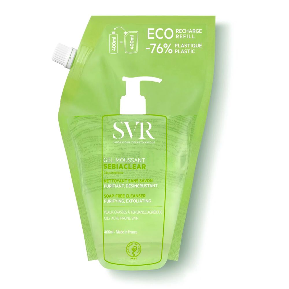 عبوة إعادة تعبئة جل التنظيف SVR Sebiaclear سعة 400 مل