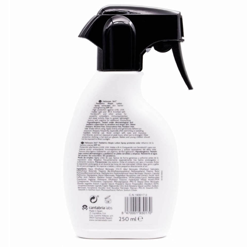Heliocare 360º Pediatrics Pele Atópica Spray Loção SPF50 250ml