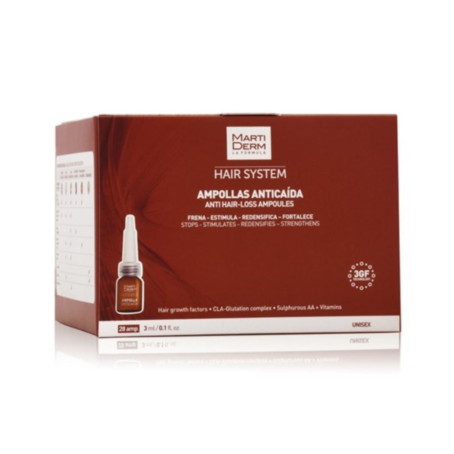 Martiderm Hair System Ampolas Antiqueda 28 ampolas