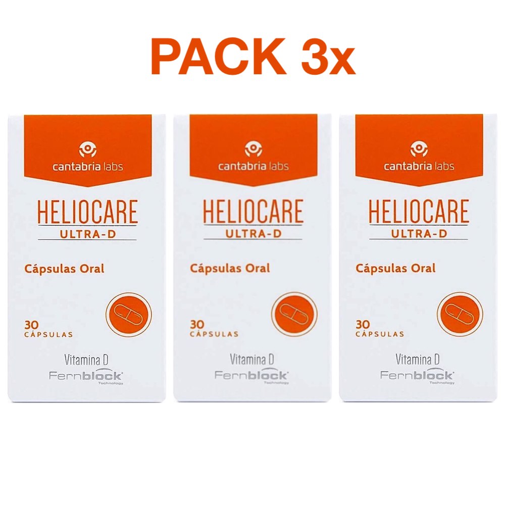 Pack Heliocare Ultra-D Oral 30 Cápsulas 3x